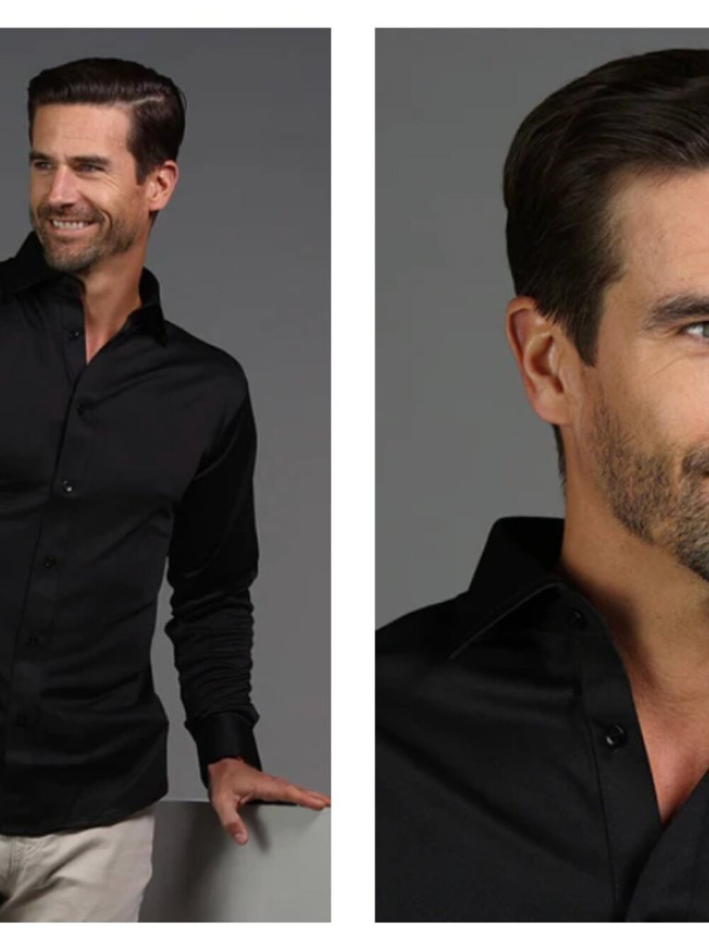 Collars & Co. Men's Black Dress Shirt